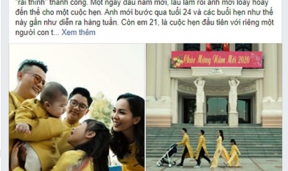 Gia đình Hoàng Bách tung trọn bộ ảnh áo dài, cậu út hơn 4 tháng tuổi cũng được lên đồ